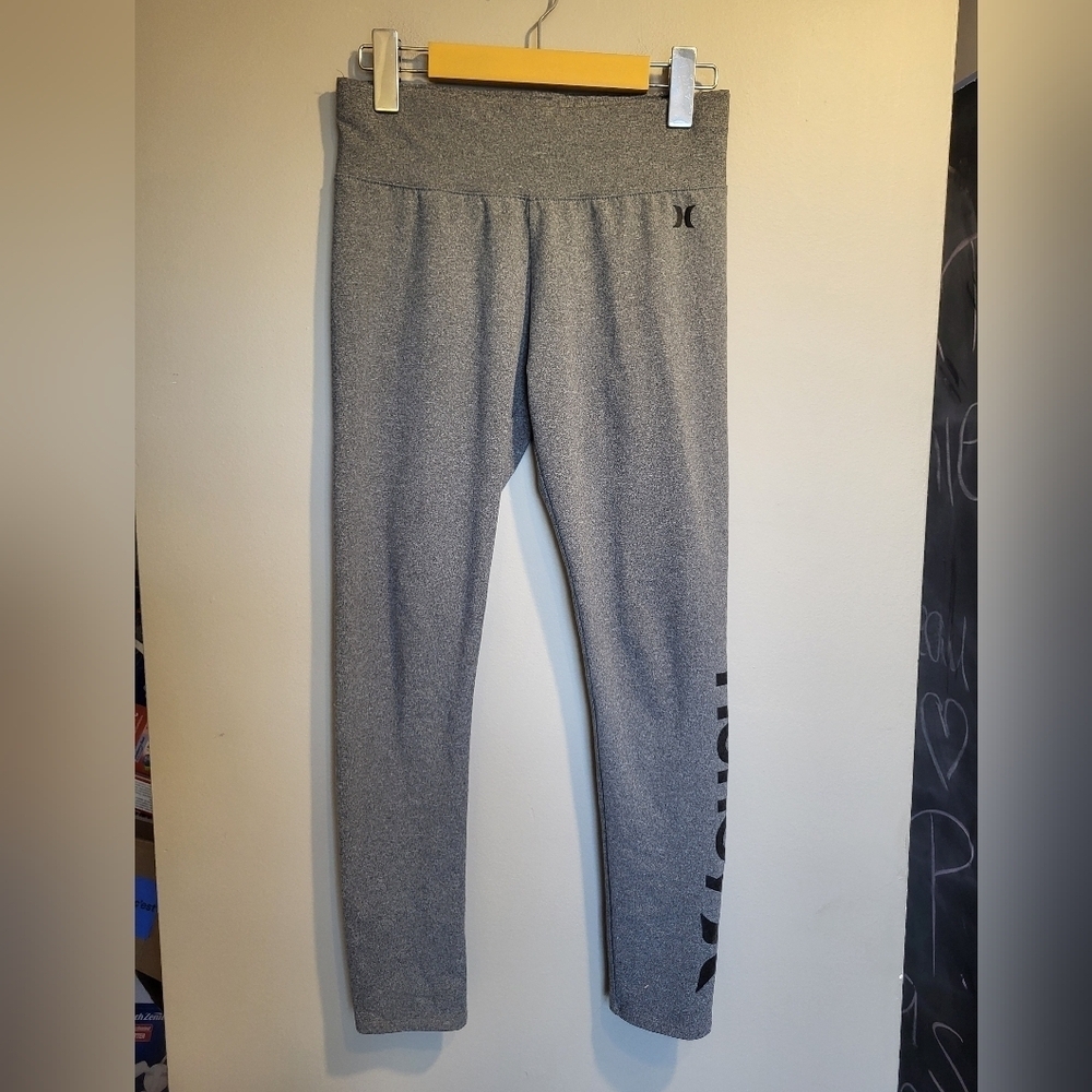 Hurley Heather Gray Kids Leggings, Size Large